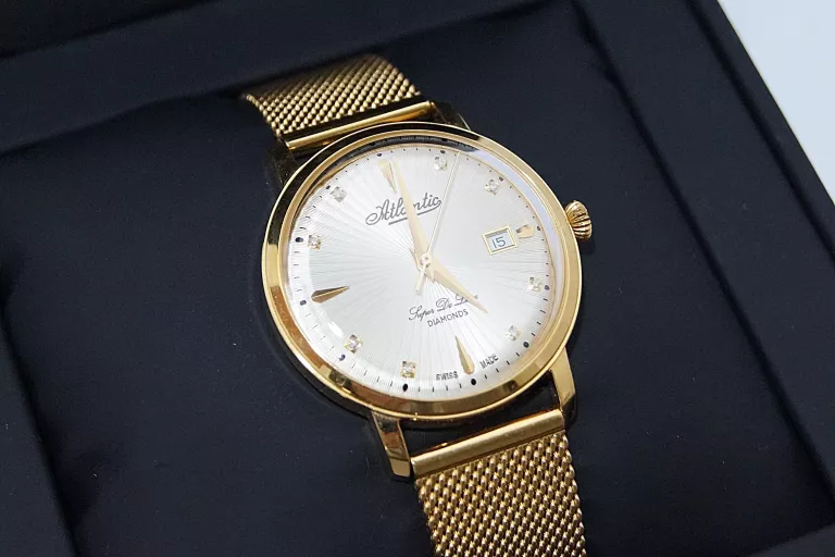 ZEGAREK ATLANTIC DE LUXE DIAMONDS SAPPHIRE 29355