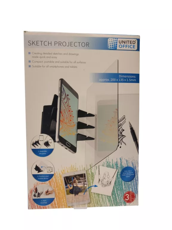 PROJEKTOR UNITED OFFICE SKETCH Z UCHWYTEM NA SMARTFON