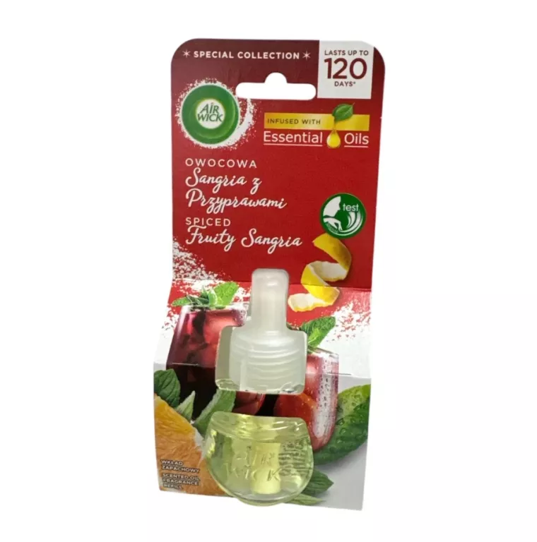 WKŁAD DO ELEKTRYCZNEGO ODŚWIEŻACZA AIRWICK SANGRIA Z PRZYPRAWAMI 19 ML