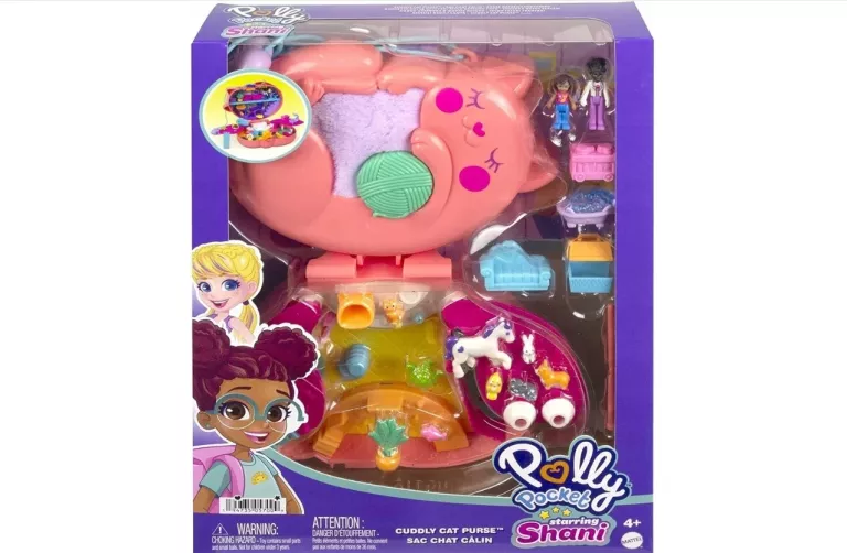 LALKA POLLY POCKET TOREBKA KOTEK ZESTAW DO ZABAWY