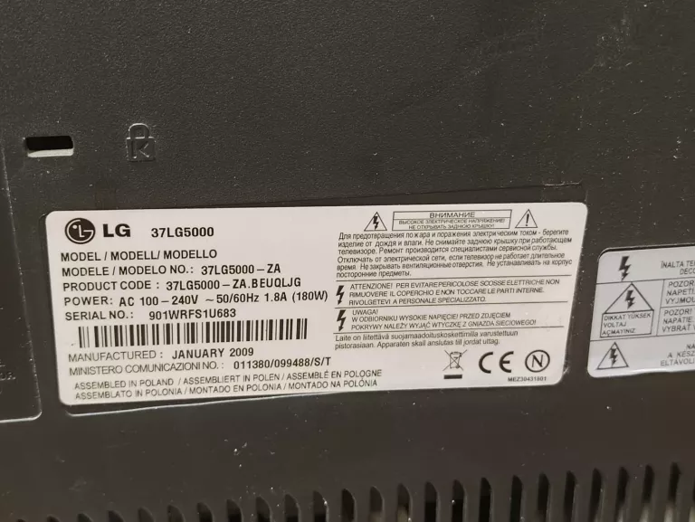 TELEWIZOR LG 37LG5000 SOLO