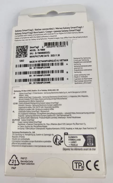 LOKALIZATOR SAMSUNG GALAXY SMARTTAG 2 STAN FABRYCZNY