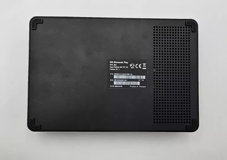 ODTWARZACZ MULTIMEDIALNY WD ELEMENTS PLAY 2TB + PILOT + ZASILACZ