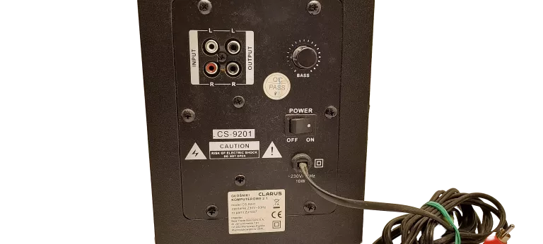 GŁOŚNIKI KOMPUTEROWE 2.1 CLARUS CS-9201