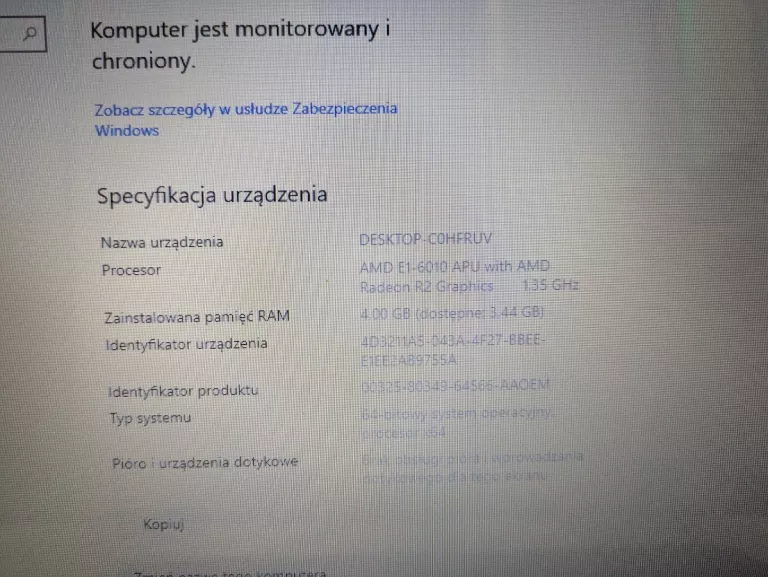 LAPTOP HP 17-P100NW AMD E1-6010/4GB/500GB HDD