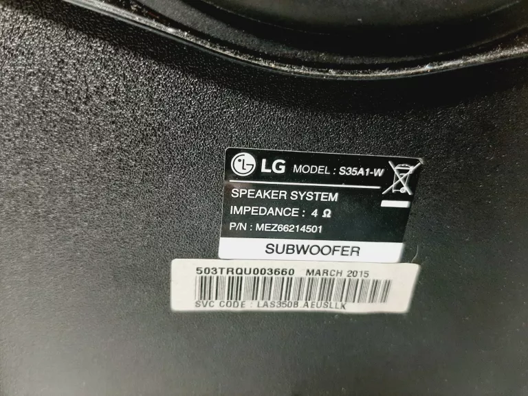 SOUNDBAR LG LAS350B + SOUBWOOFER