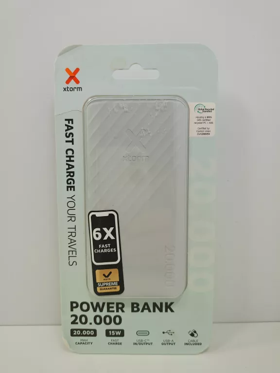 POWERBANK XTORM 20000 MAH BIAŁY