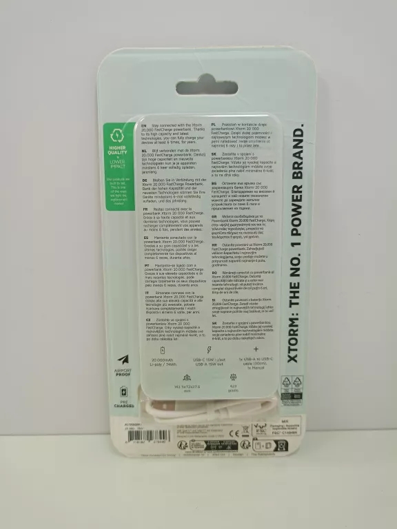 POWERBANK XTORM 20000 MAH BIAŁY