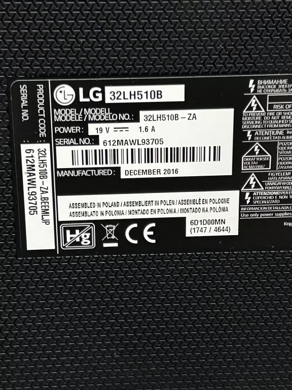 TELEWIZOR LED LG 32LH510B 32"