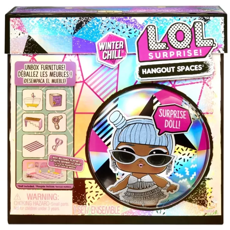 LALKA L.O.L. WINTER CHILL ZIMOWY SALONIK MEBELKI LALKA