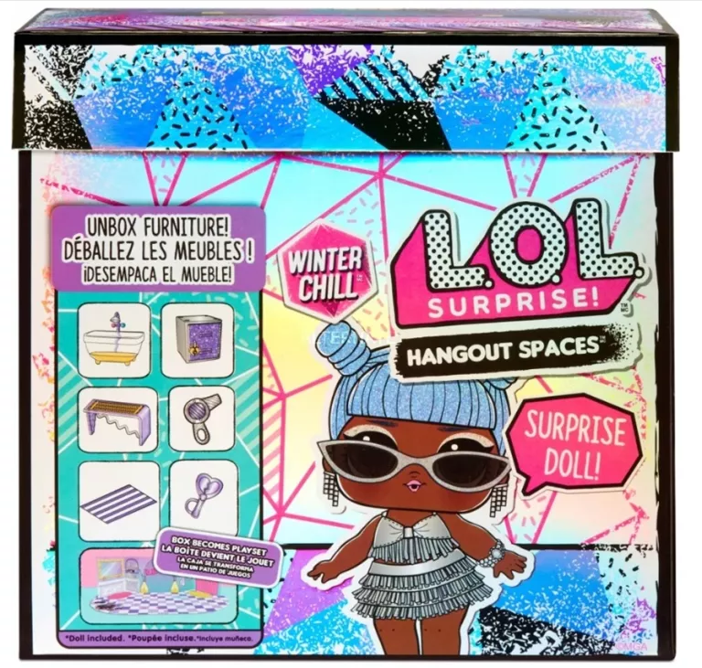 LALKA L.O.L. WINTER CHILL ZIMOWY SALONIK MEBELKI LALKA