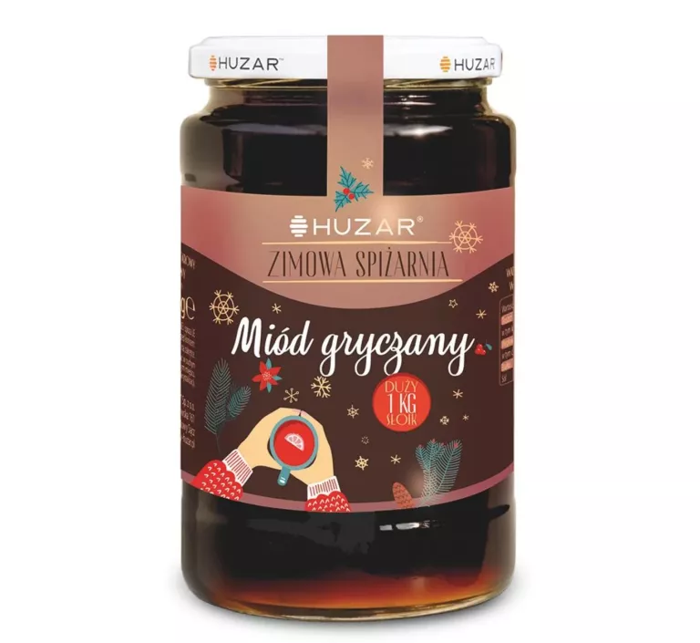 ZIMOWA SPIŻARNIA MIÓD GRYCZANY HUZAR 1 KG