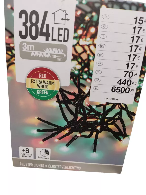 ŚWIATEŁKA LED 384 3M KOLOROWE