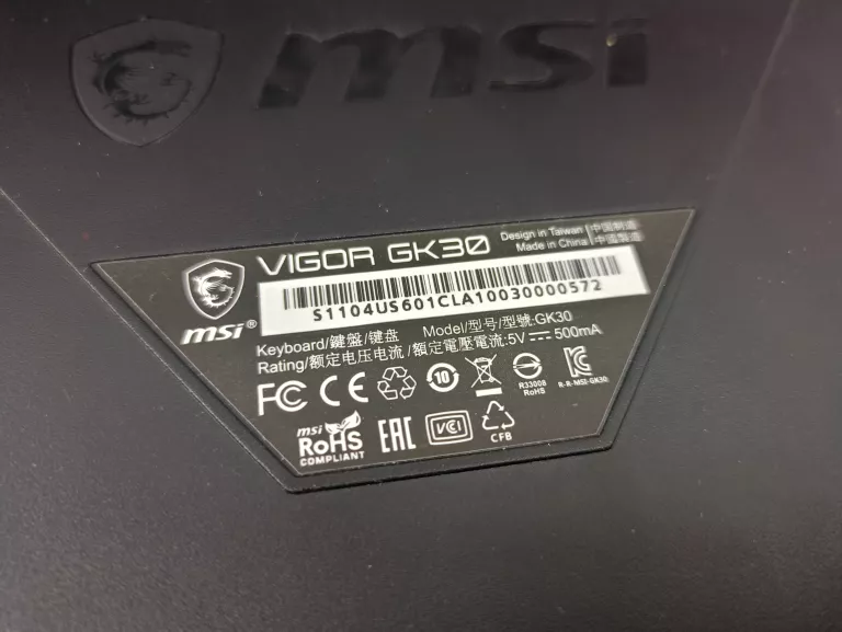 KLAWIATURA MSI VIGOR GK30