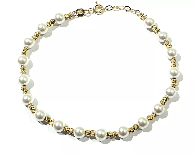 zlota-bransoletka-z-perlami-syntetycznymi-585571g-dlugosc-195cm-dzialynskiego-1-swarzedz