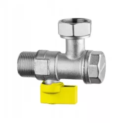 ZAWÓR KULOWY KĄTOWY GAZ 1/2" Z FILTREM