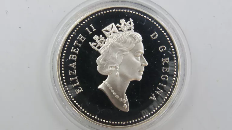 SREBRNY DOLLAR CANADA 1992 DYLIŻANS 175. ROCZNICA KINGSTON STAGECOACH AG 2