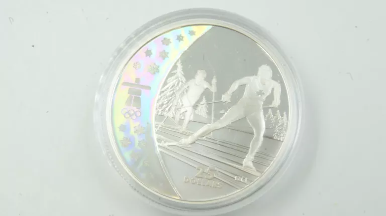 SREBRNE 25 DOLARÓW ZIMOWE IGRZYSKA OLIMPIJSKIE 2010, VANCOUVER NARCIARSTWO