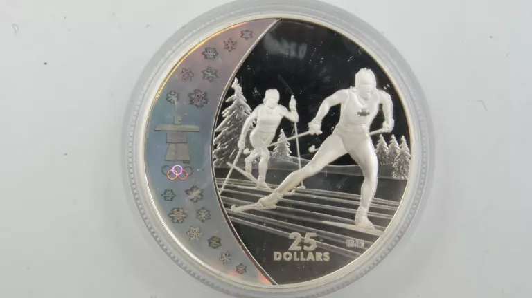 SREBRNE 25 DOLARÓW ZIMOWE IGRZYSKA OLIMPIJSKIE 2010, VANCOUVER NARCIARSTWO