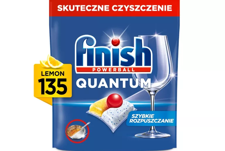 KAPSUŁKI TABLETKI DO ZMYWARKI FINISH QUANTUM ALL IN 1 LEMON 135 SZTUK