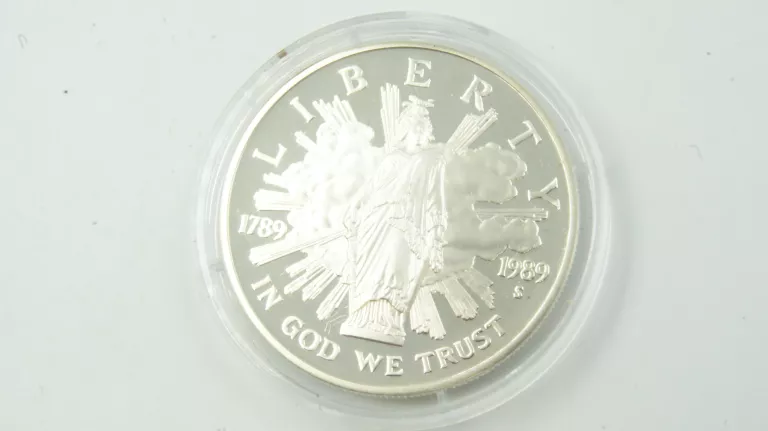 SREBRNY 1 DOLAR USA 1989 DWUSETNA ROCZNICA KONKRESU SREBRO