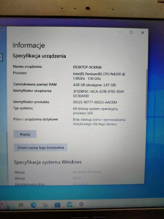 LAPTOP ASUS F541N + ZASILACZ