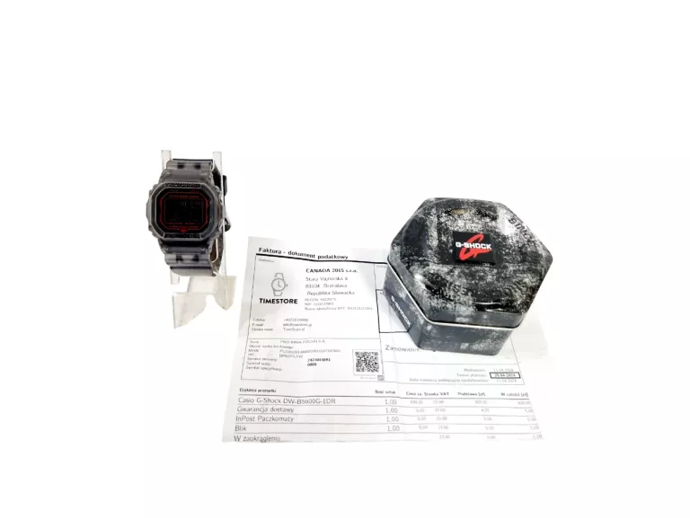 ZEGAREK G-SHOCK CASIO DW-B5600 | CZARNY PRZEZROCZYSTY | + DOW ZAK