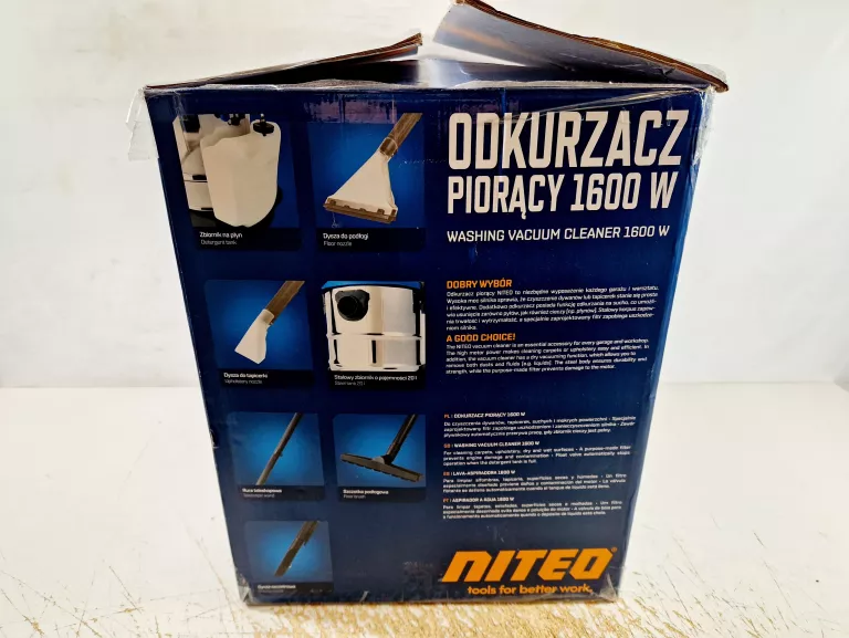 NITEO | ODKURZACZ PIORĄCY 1600W | KARTON