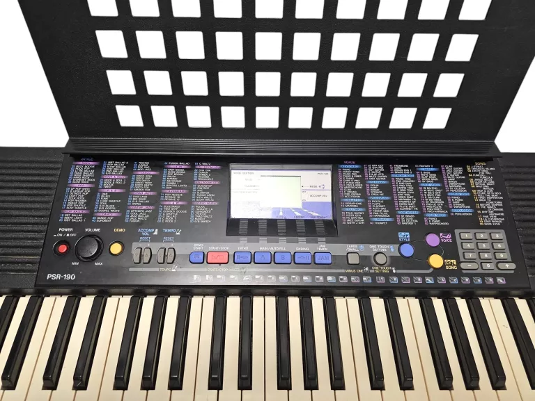 KEYBOARD YAMAHA PSR-190 STOJAK NA NOTY