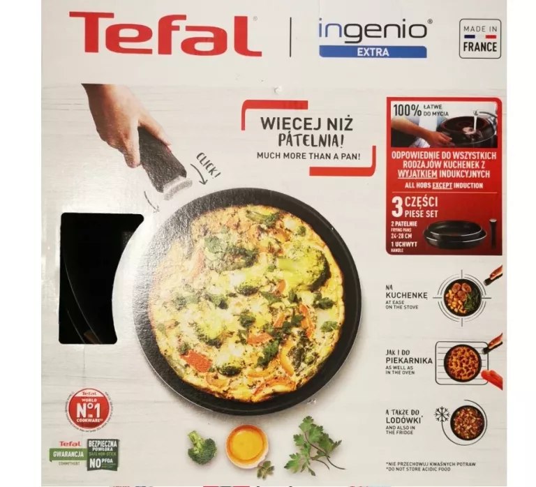 PATELNIA TRADYCYJNA TEFAL INGENIO 24 CM NON-STICK (NIEPRZYWIERAJĄCA)