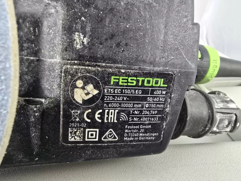 FESTOOL SZLIFIERKA MIMOŚRODOWA ETS EC 150/5  EQ PLUS