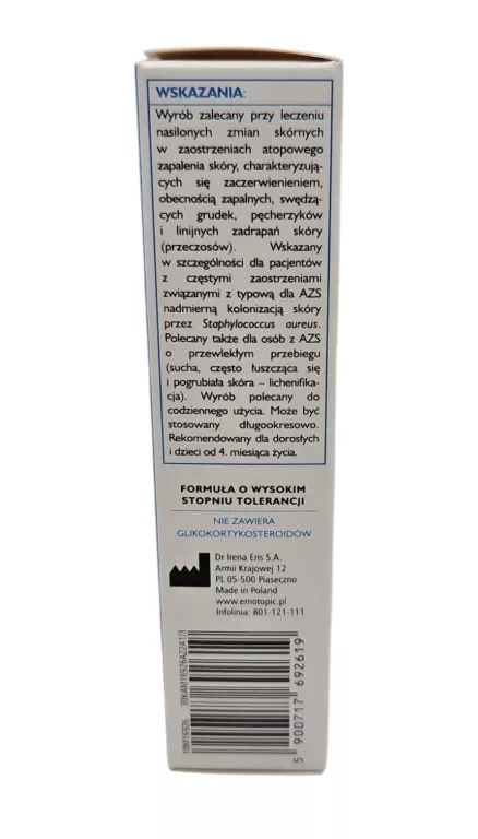 EMOTOPIC BACTERIA CONTROL PREPARAT S.O.S MEDICAL DO TWARZY I CIAŁA - 30ML