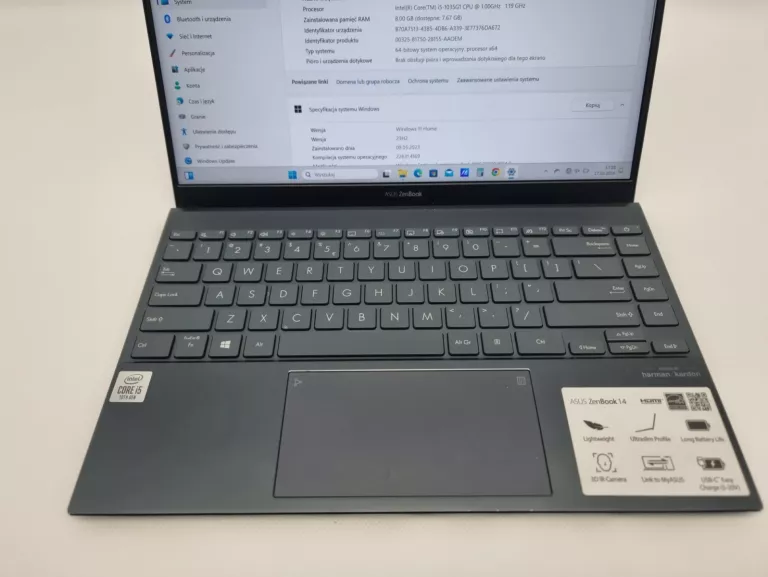 ASUS ZENBOOK 14 UX425JA I5-1035G1/8GB/512GB