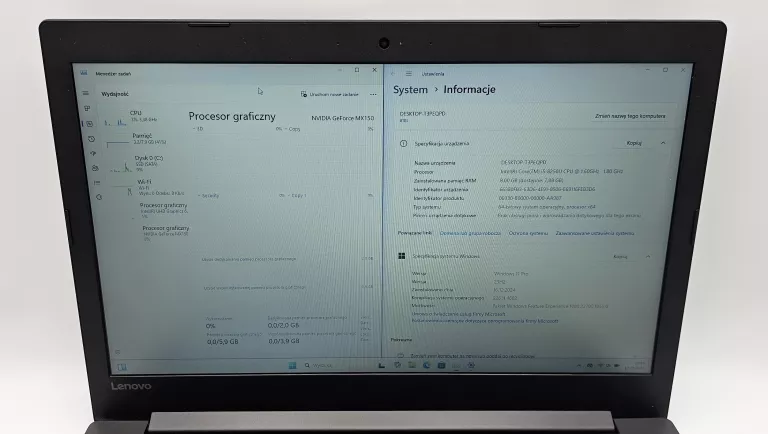 LENOVO IDEAPAD 320-17IKB I5-8250U 8GB 120GB SSD MX150 WIN11P + ZASILACZ