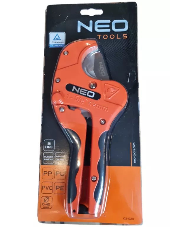 NEO NOŻYCE OBCINAK SZCZYPCE DO PESZLI RUR Z TWORZYW PCV PP PE 225MM 0-42 M