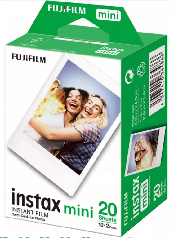 WKŁAD PAPIER DO APARATU FUJIFILM INSTAX GLOSSY DO SERII MINI 20 ZDJĘĆ KOLO