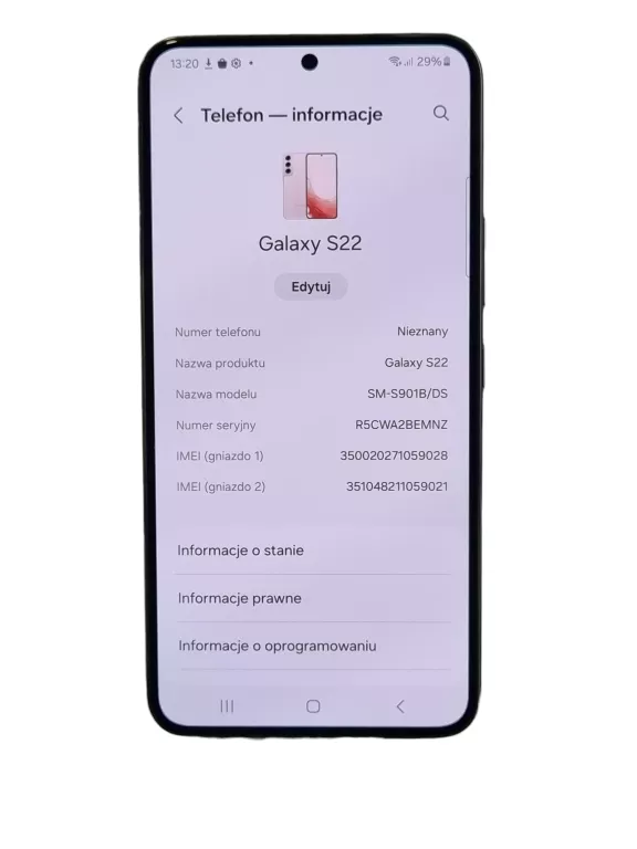 SAMSUNG GALAXY S22 8GB / 128GB /RÓŻOWY