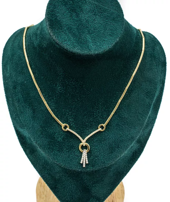 WYJĄTKOWA ZŁOTA KOLIA DAMSKA NASZYJNIK 14K W.14,7G 43 CM