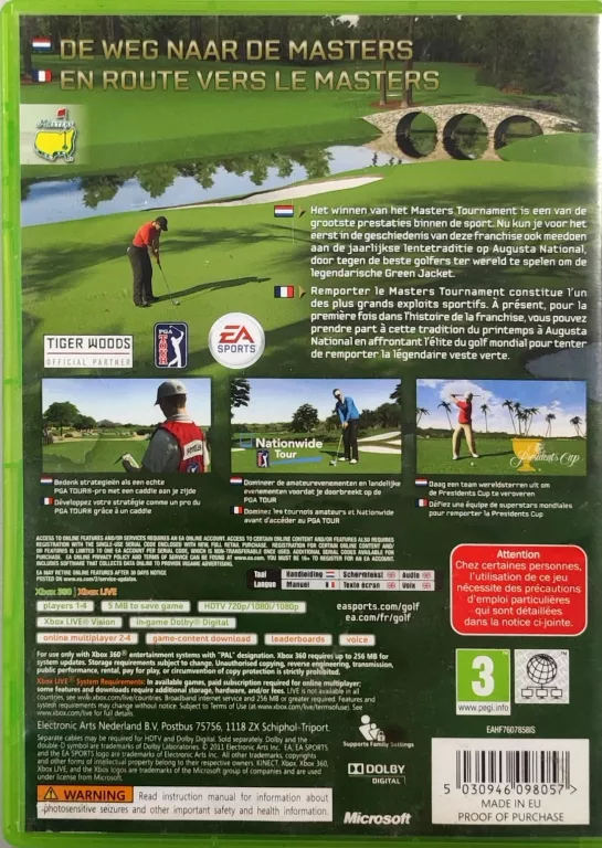 GRA NA XBOX 360 MASTERS TIGER WOODS PGA TOUR 12