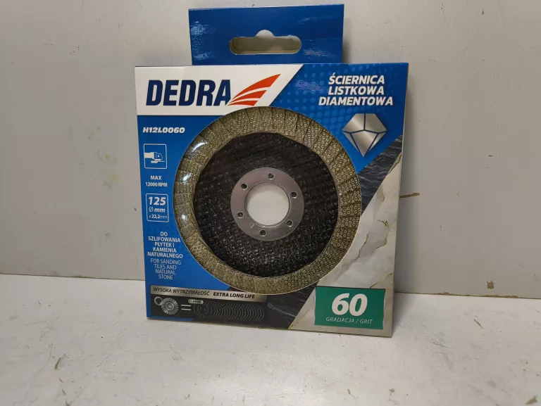 TARCZA ŚCIERNICA LISTKOWA DIAMENTOWA DEDRA H12L0060 125X22,2 GRADACJA 60