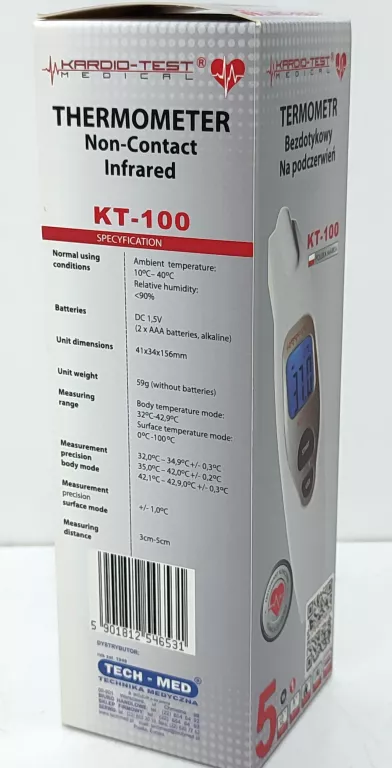 TERMOMETR BEZDOTYKOWY TECH-MED KT-100