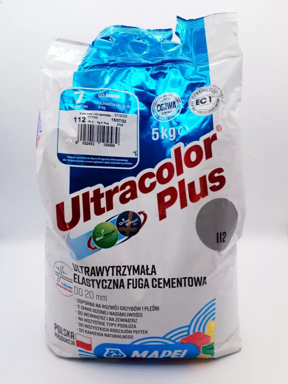FUGA ELASTYCZNA MAPEI ODCIENIE SZAROŚCI I SREBRA 112 TYTAN 5 KG