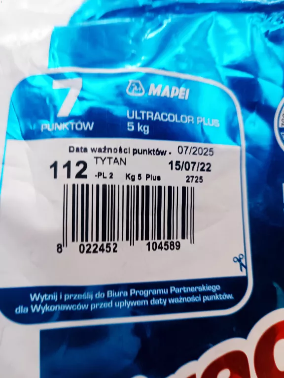 FUGA ELASTYCZNA MAPEI ODCIENIE SZAROŚCI I SREBRA 112 TYTAN 5 KG