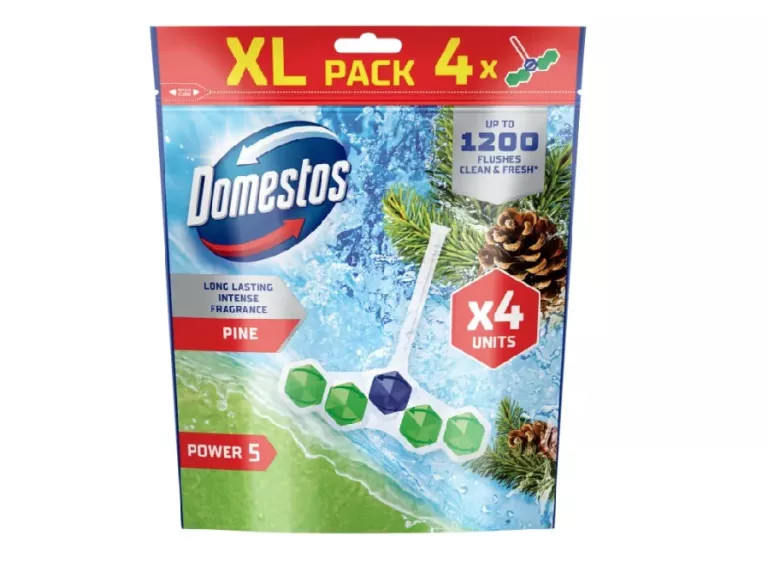 DOMESTOS POWER 5 PINE KOSTKA ZAPACHOWA DO TOALET 4X50G 8720182926579