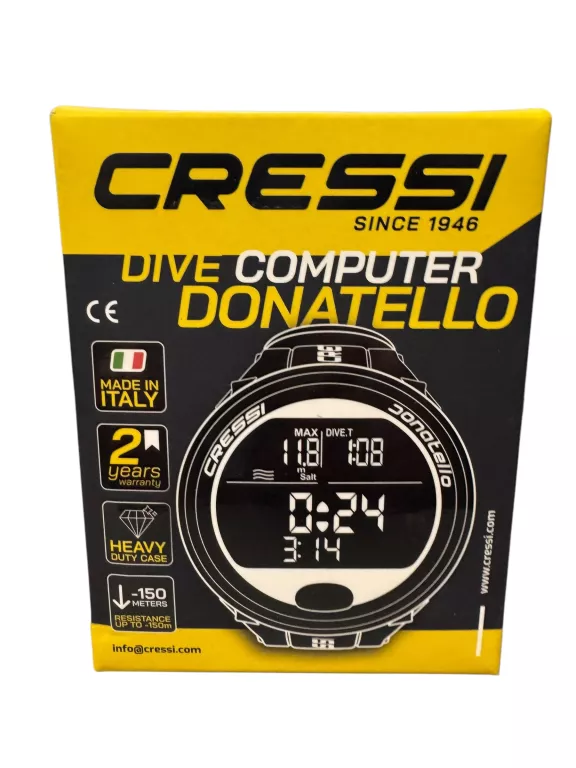 KOMPUTER NURKOWY CRESSI DONATELLO - DO 150M - BLACK - KS865050 NA PREZENT!