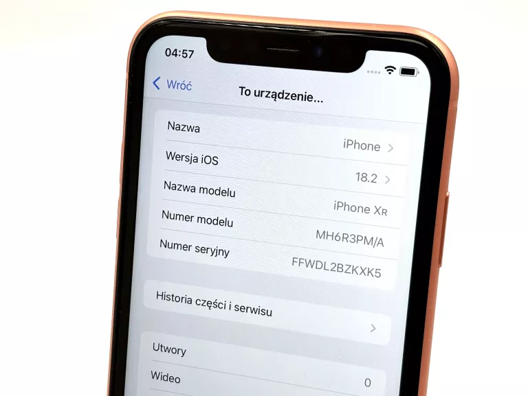 APPLE IPHONE XR 64GB BAT.77% POMARAŃCZOWY A2105 MH6R3PM/A