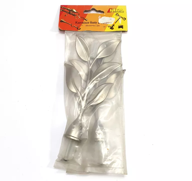 ZAKOŃCZENIE OZDOBNE DO KARNISZA - KIKA 16MM - LISTEK - 2 SZTUKI