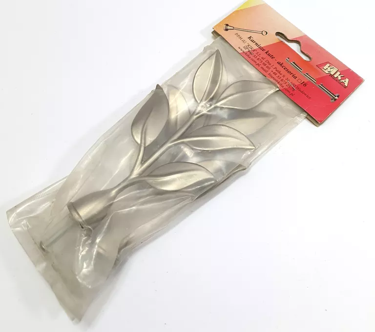 ZAKOŃCZENIE OZDOBNE DO KARNISZA - KIKA 16MM - LISTEK - 2 SZTUKI