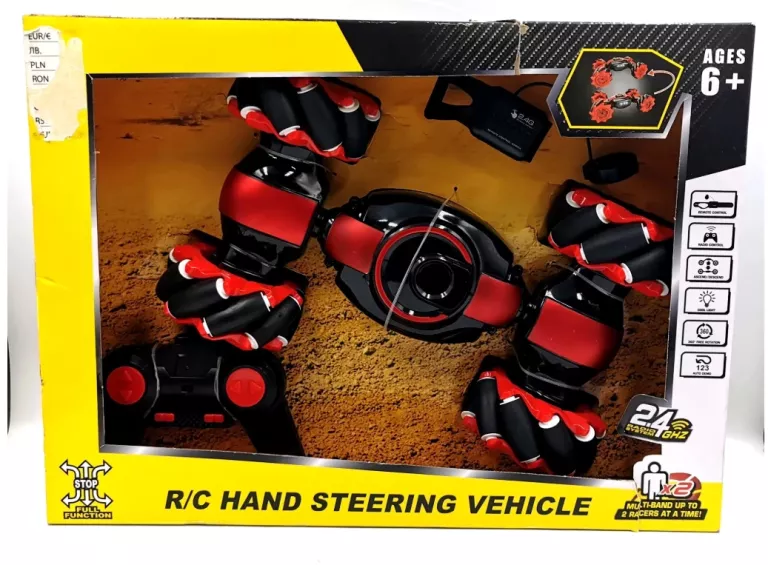 R/C HAND STEERING VEHICLE SAMOCHÓD CZERWONY