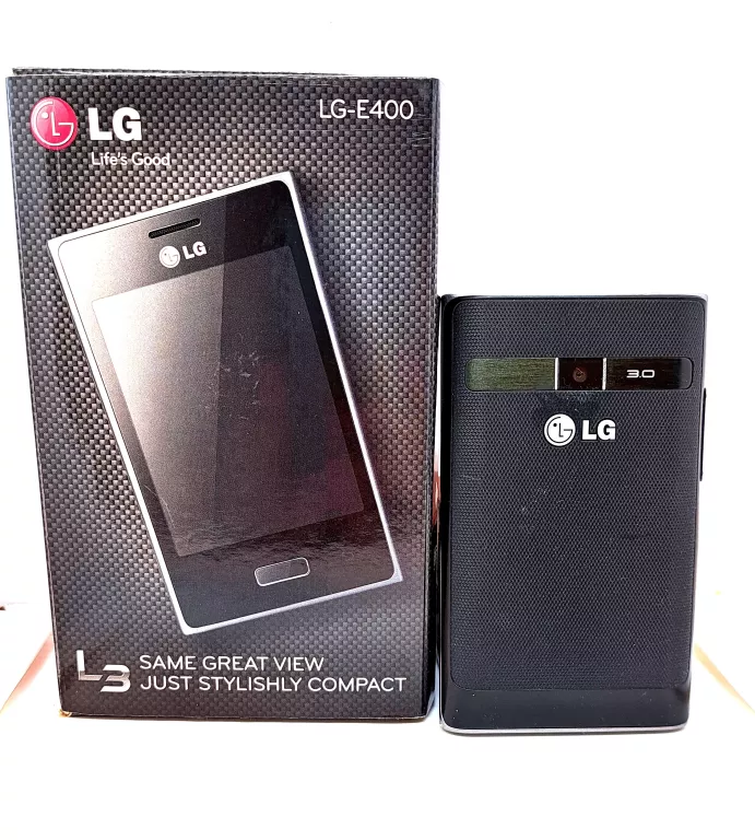 SMARTFON  LG LG-E400 KOMPLET CZARNY ORGINALNY KOMPLET !! SIMLOCK TIMOBILLE
